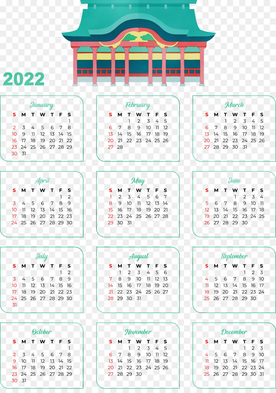 Calendário 2022，Datas PNG