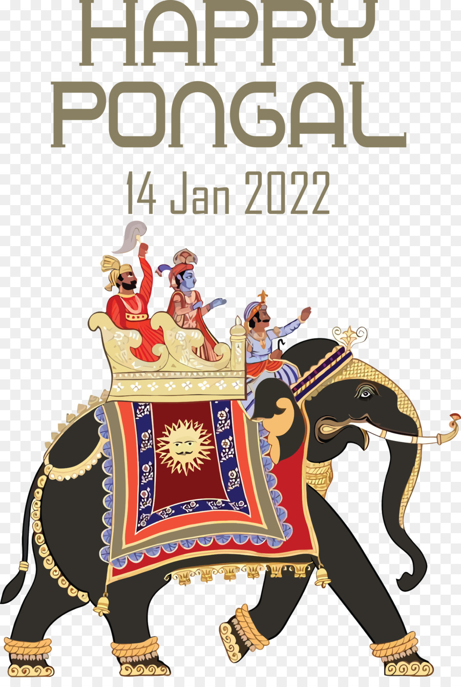 Feliz Pongal，Elefante PNG