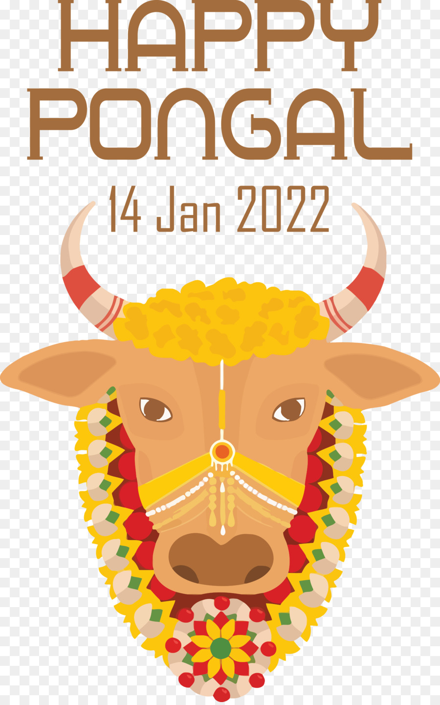 Celebração Pongal，Vaca PNG