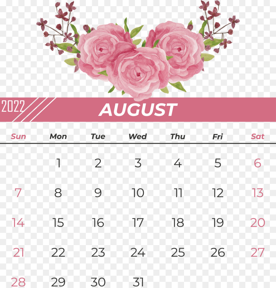 Calendário De Agosto，Mês PNG