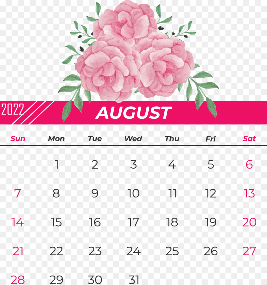 Design Floral Calendário Rosa M png transparente grátis