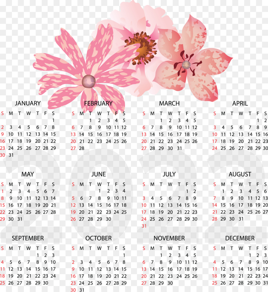 Calendário，Flor PNG