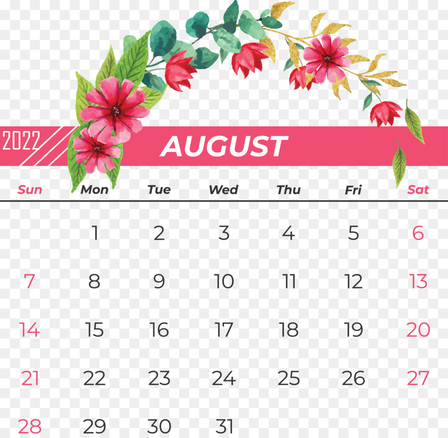 Calendário，Flor PNG