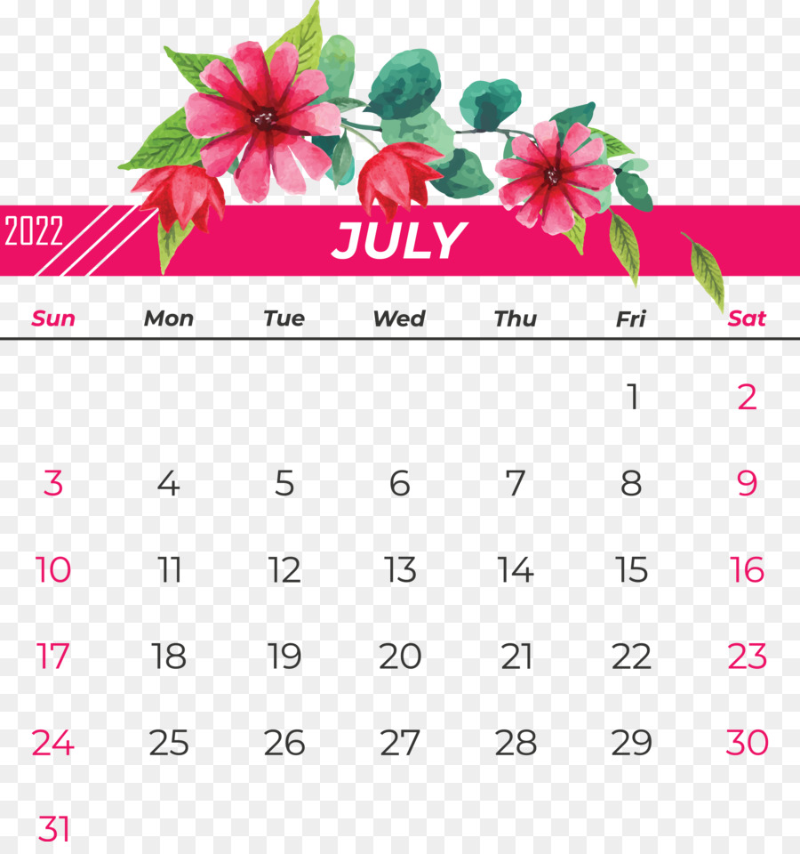 Calendário，Flor PNG