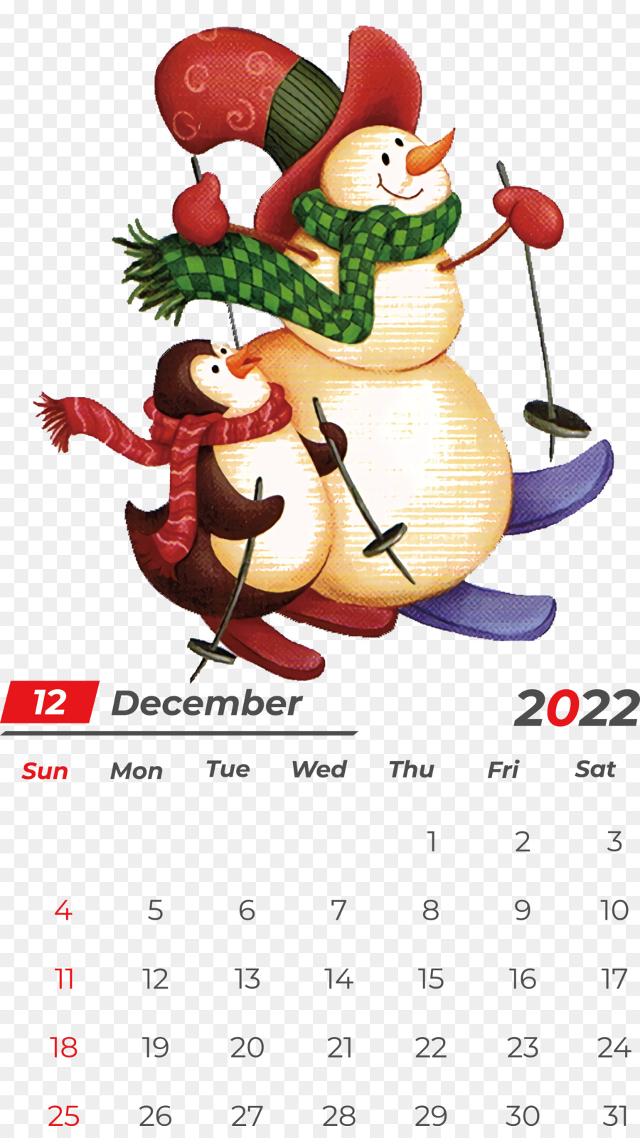 Calendário De Dezembro，Boneco De Neve PNG