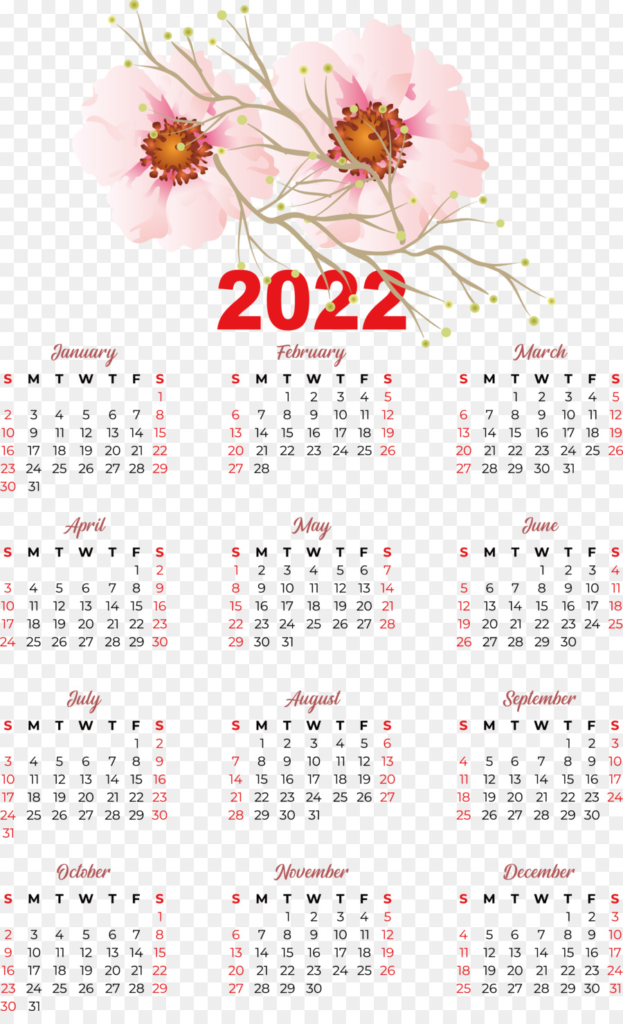 Calendário 2024，Ano PNG