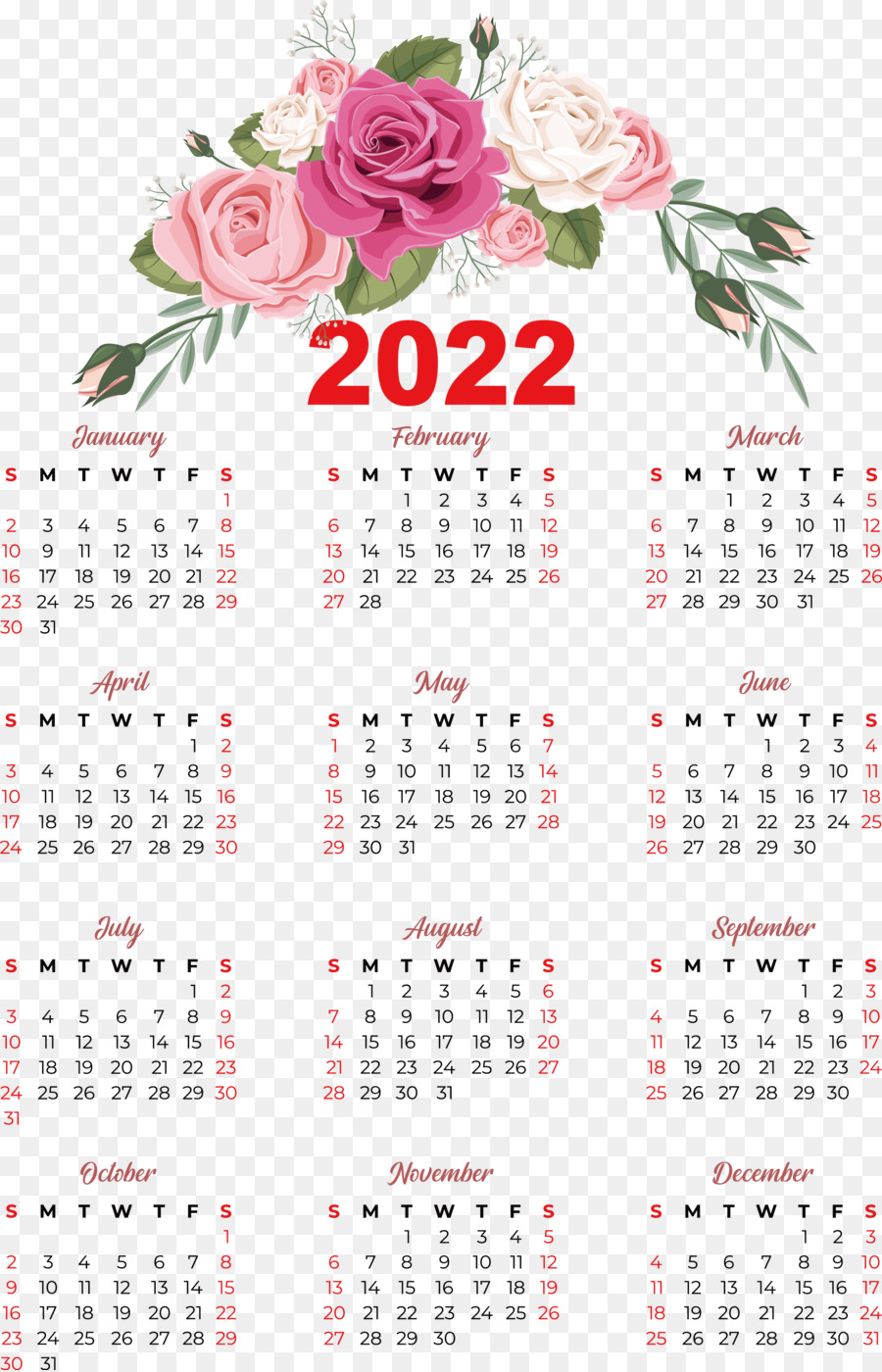 Calendário 2022，Datas PNG