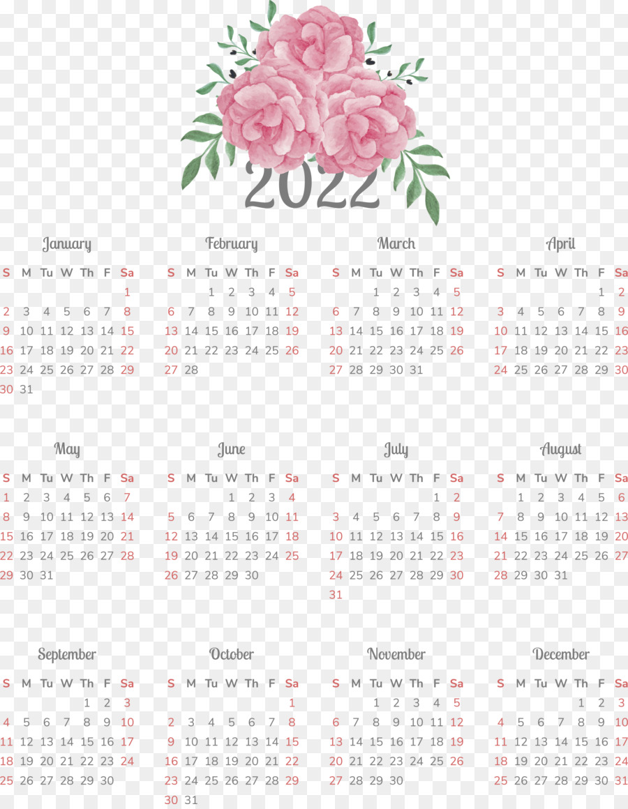 Calendário，Flor PNG