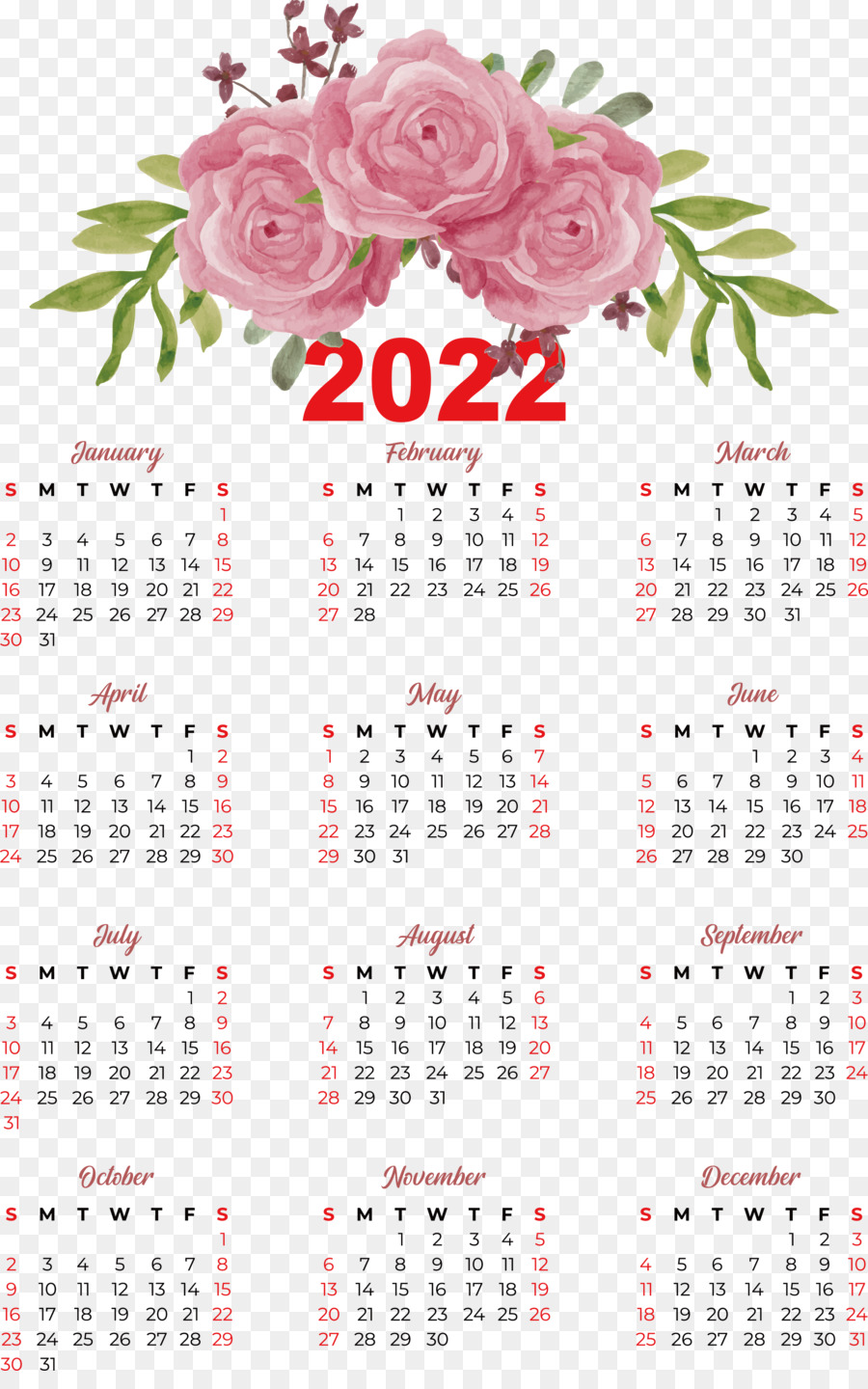 Flor，Calendário PNG