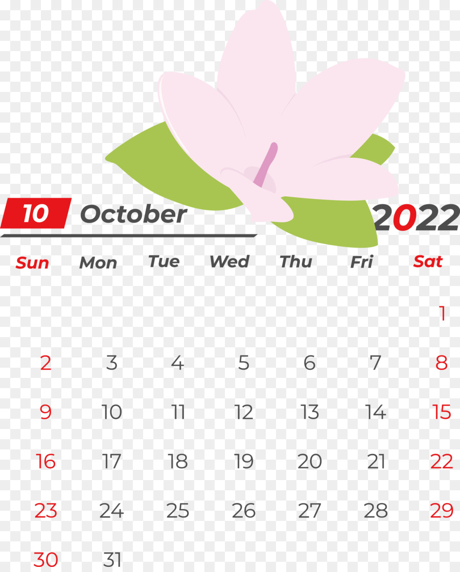 Calendário，Outubro PNG