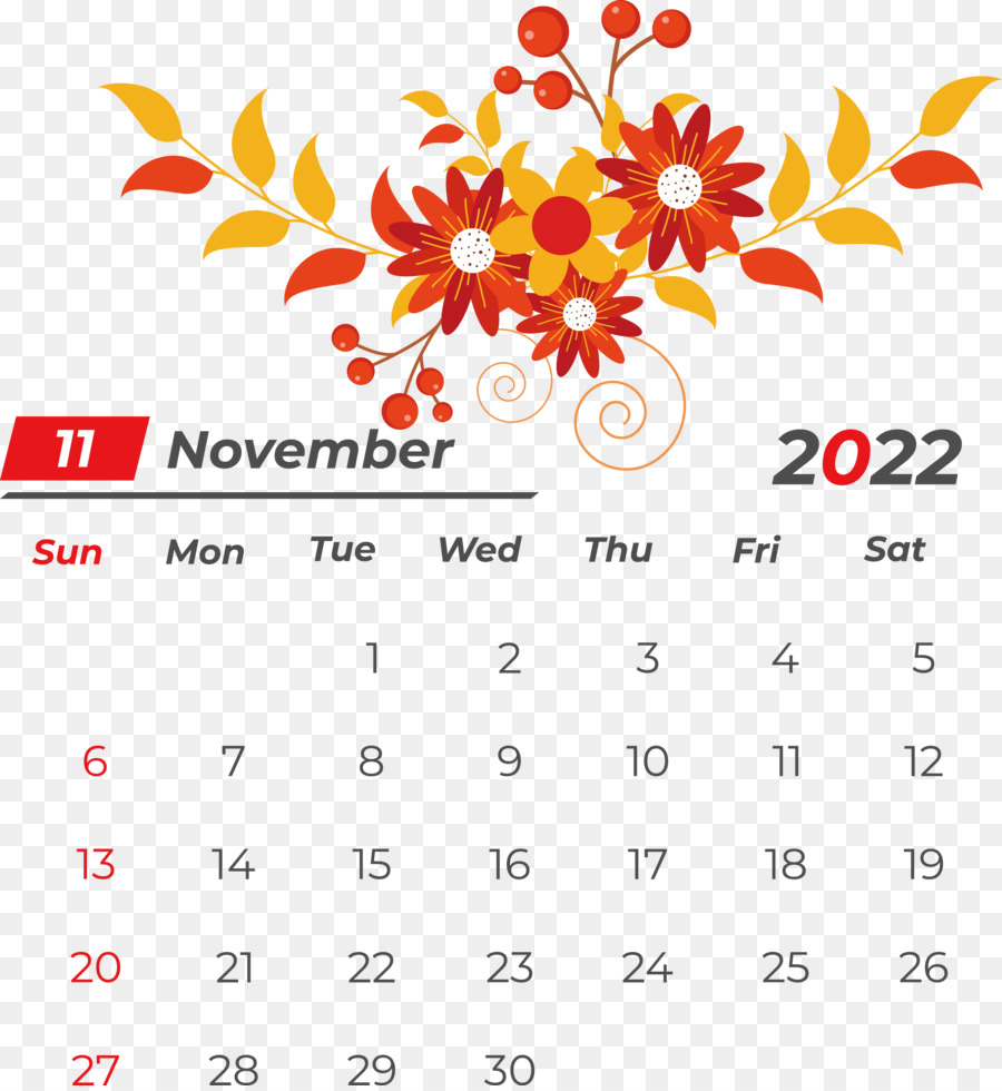 Calendário De Novembro，Datas PNG