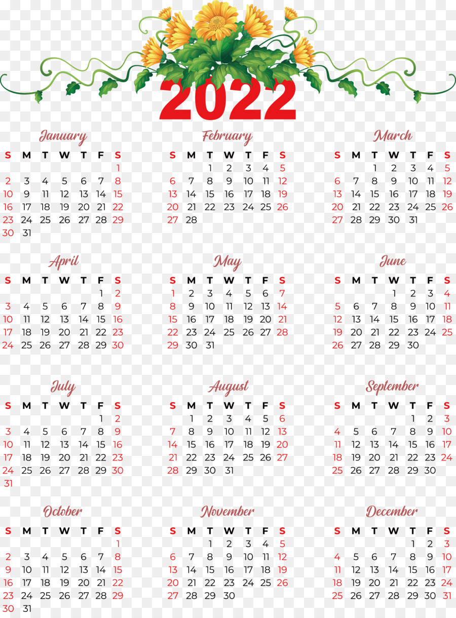 Calendário 2022，Datas PNG