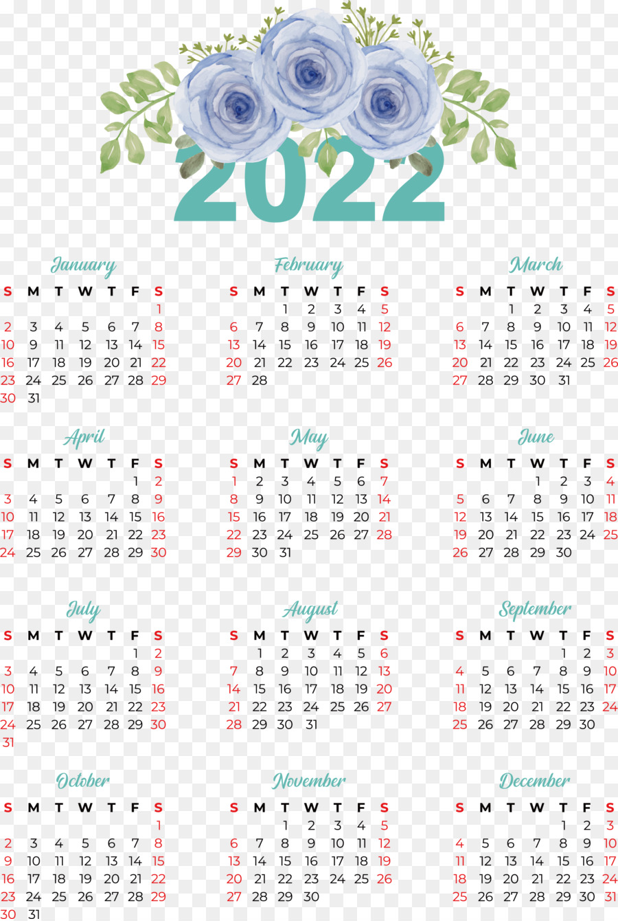 Calendário 2022，Datas PNG