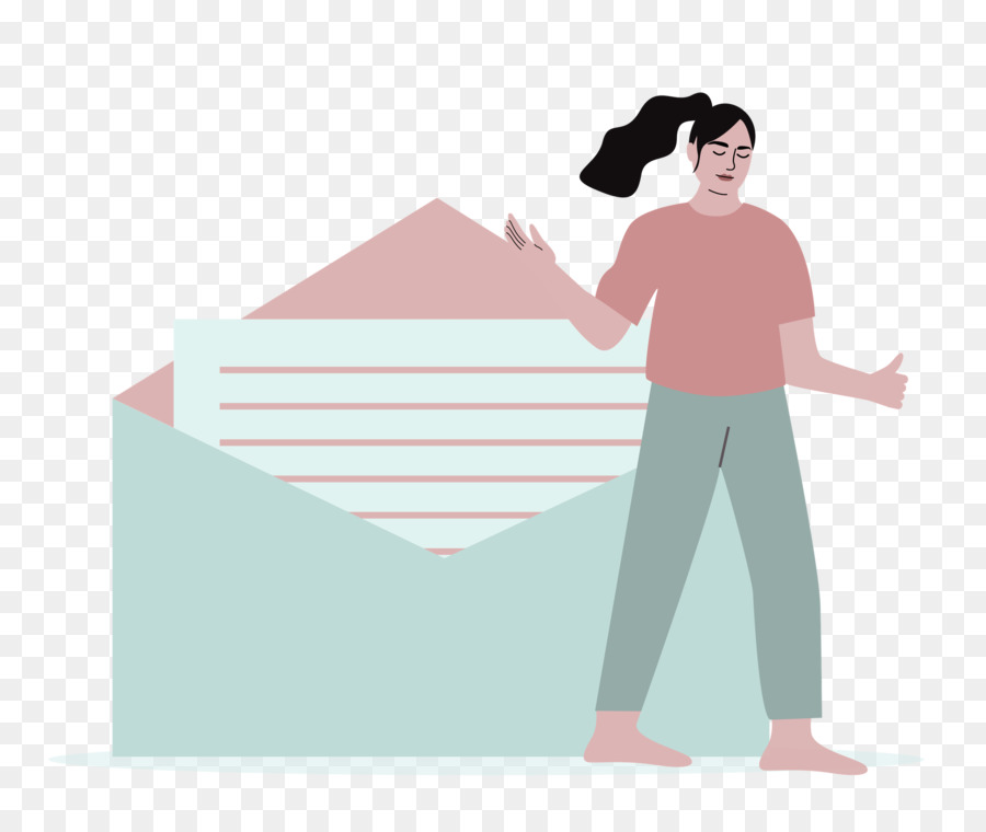 Mulher Com Tablet，Envelope PNG