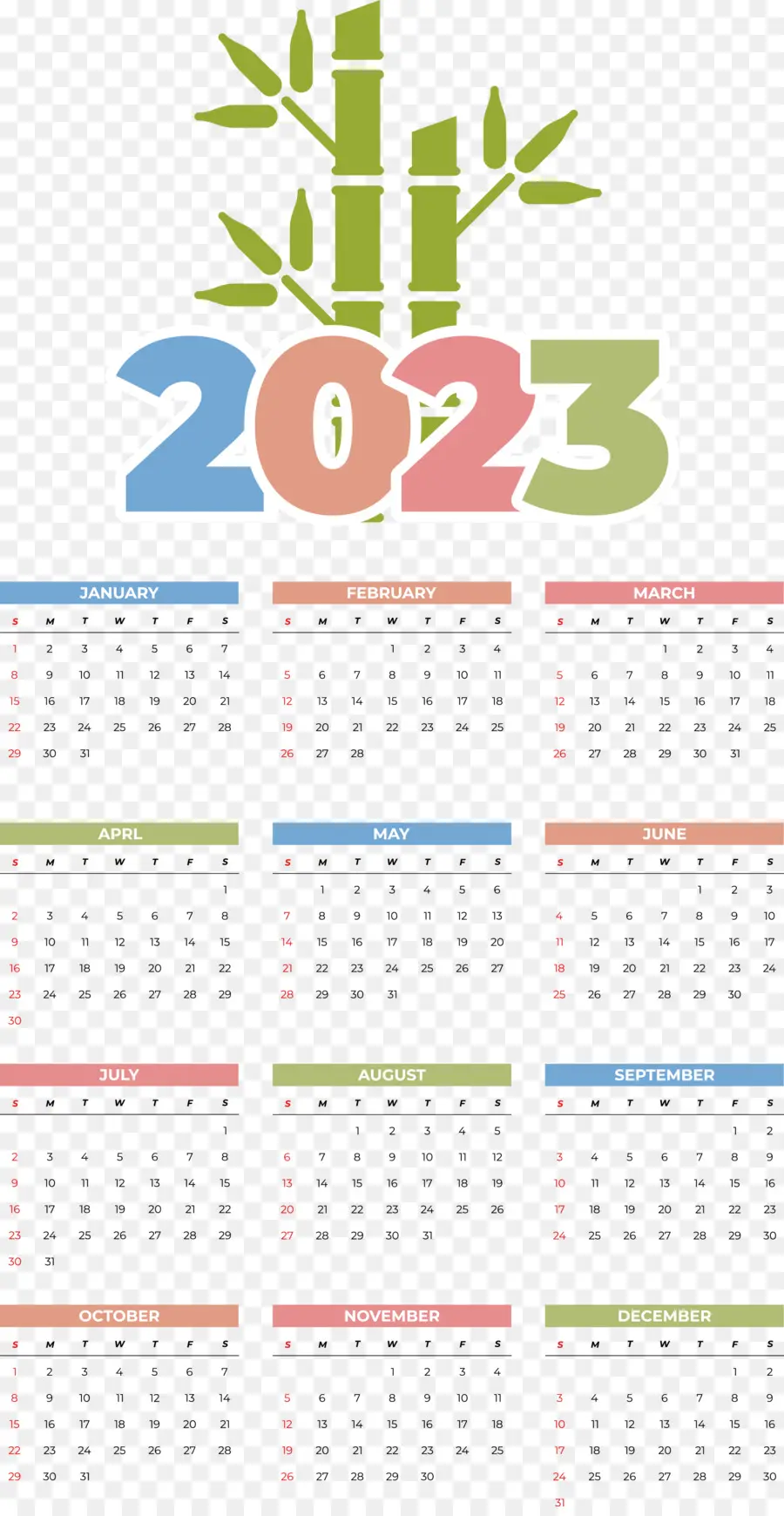 Calendário，2023 PNG