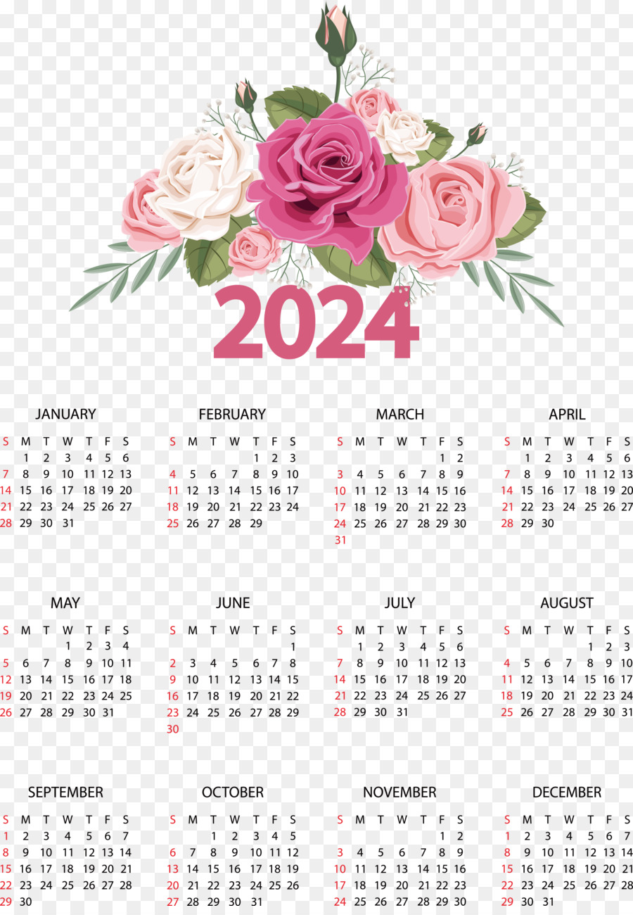 Calendário 2024，Datas PNG