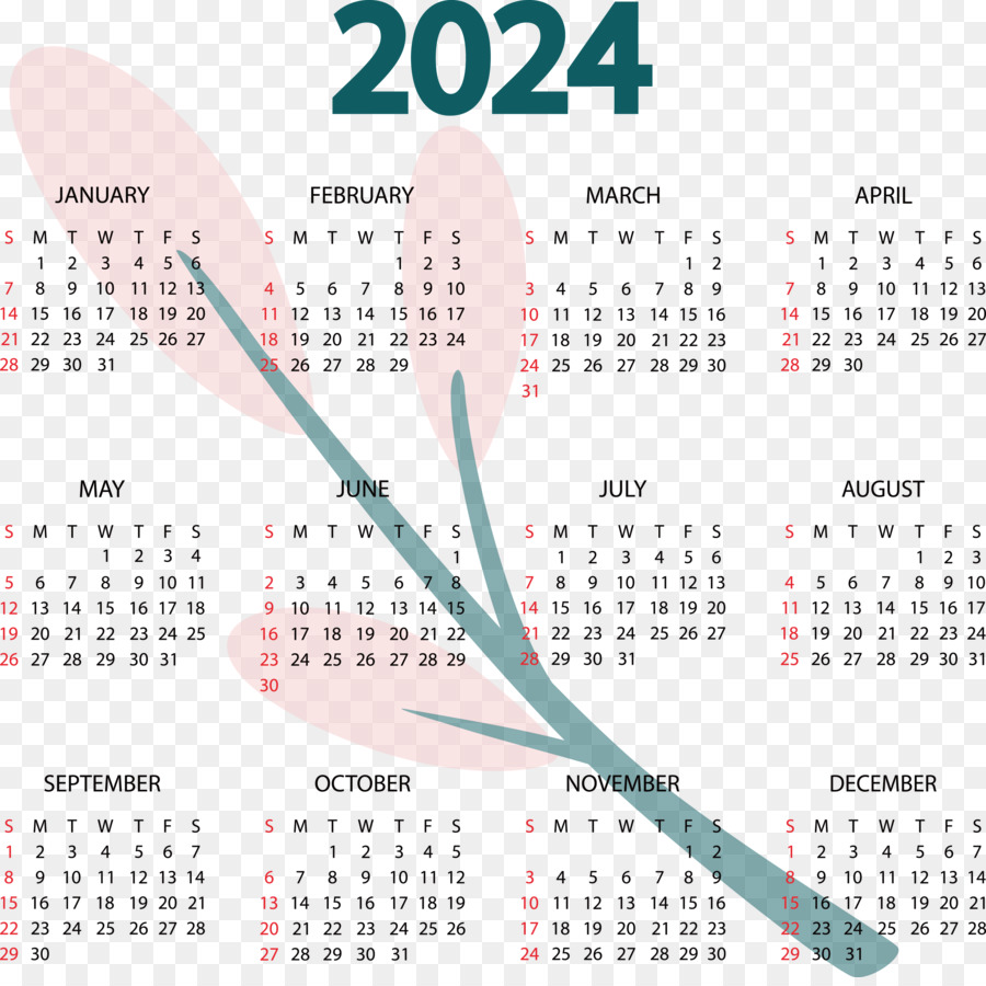 Calendário，Calendário Anual PNG