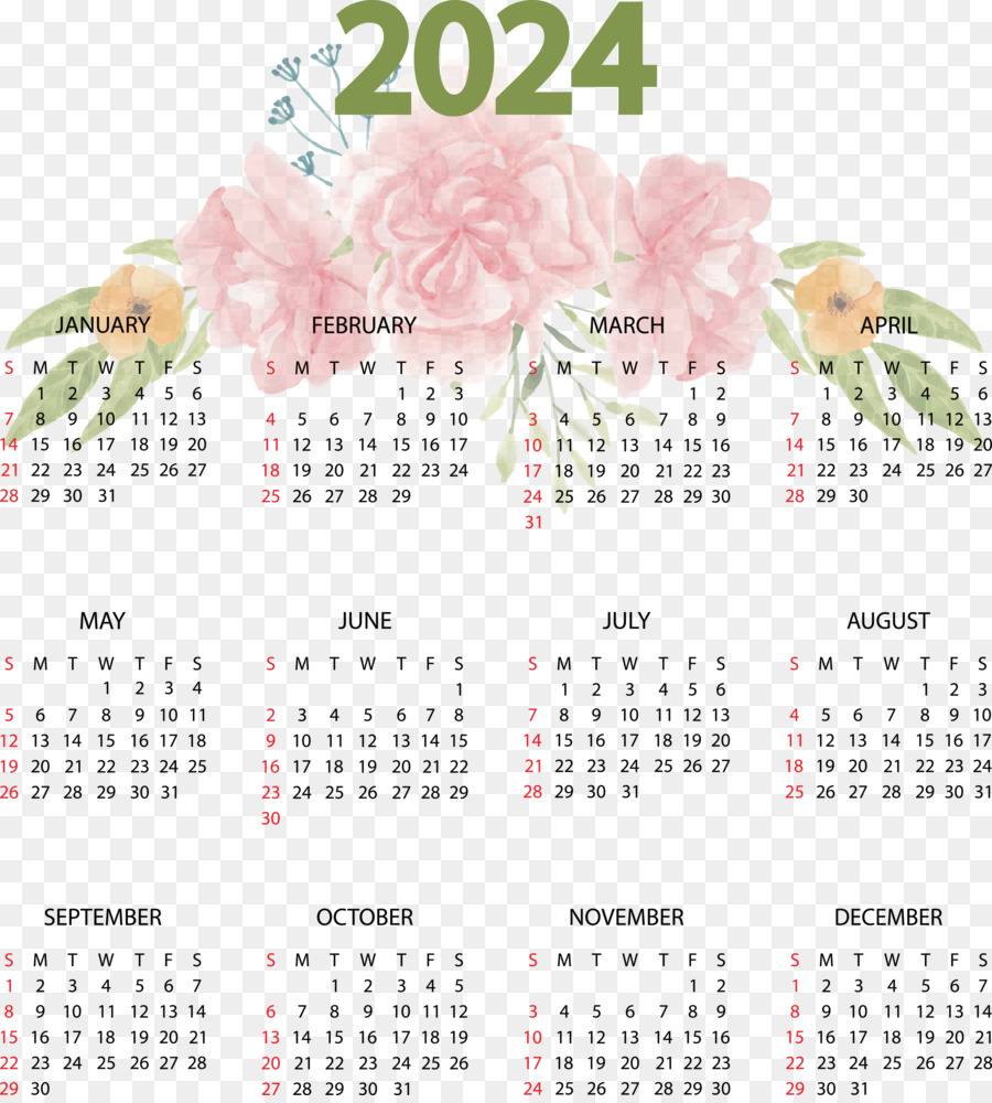 Calendário，Calendário Anual PNG