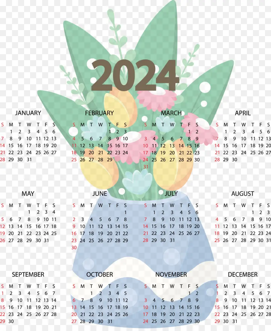 Calendário，Flower Frame PNG