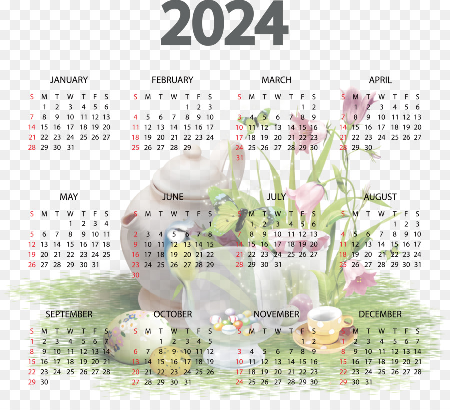 Calendário，Flor PNG