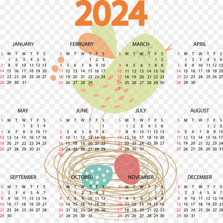 Calendário，2023 Ano Novo PNG