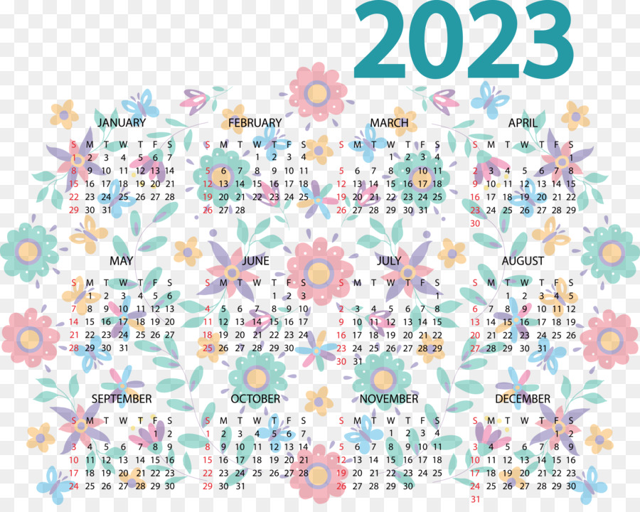 Calendário 2023，Meses PNG