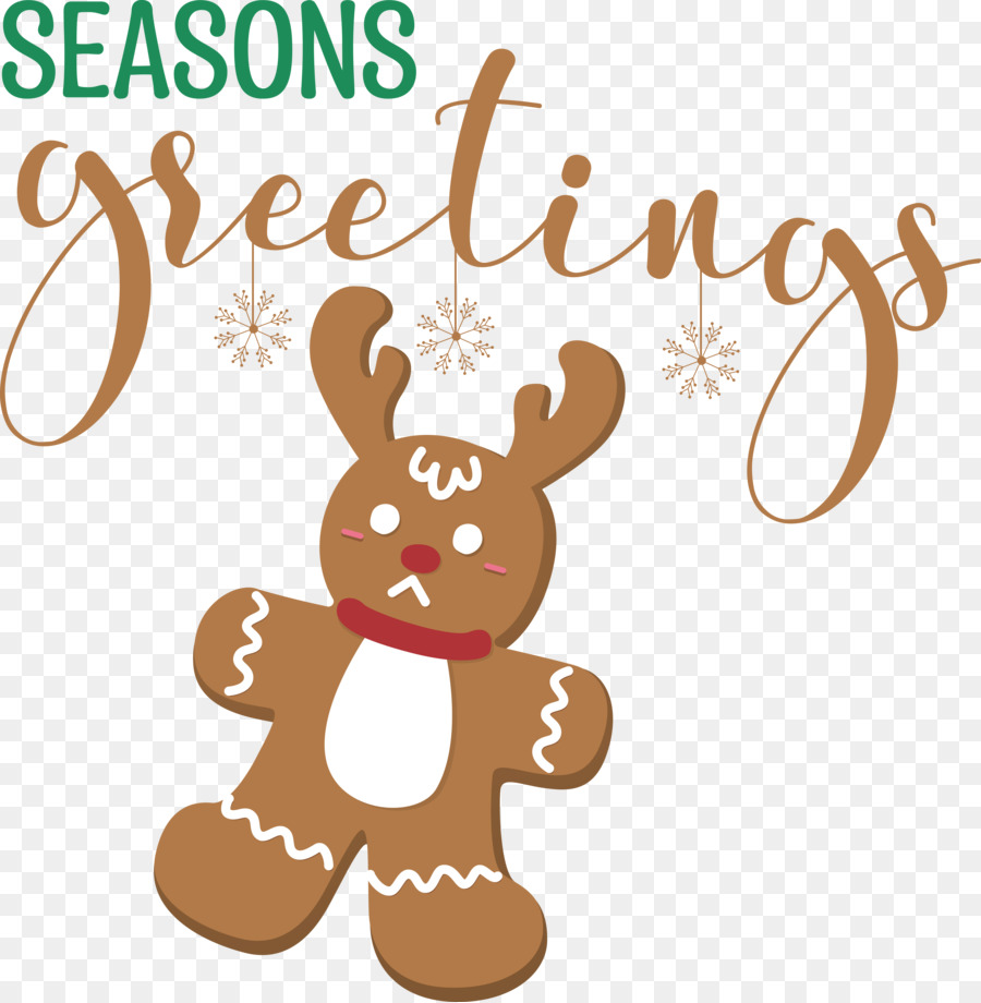 Seasons Greetings，Gingerbread PNG