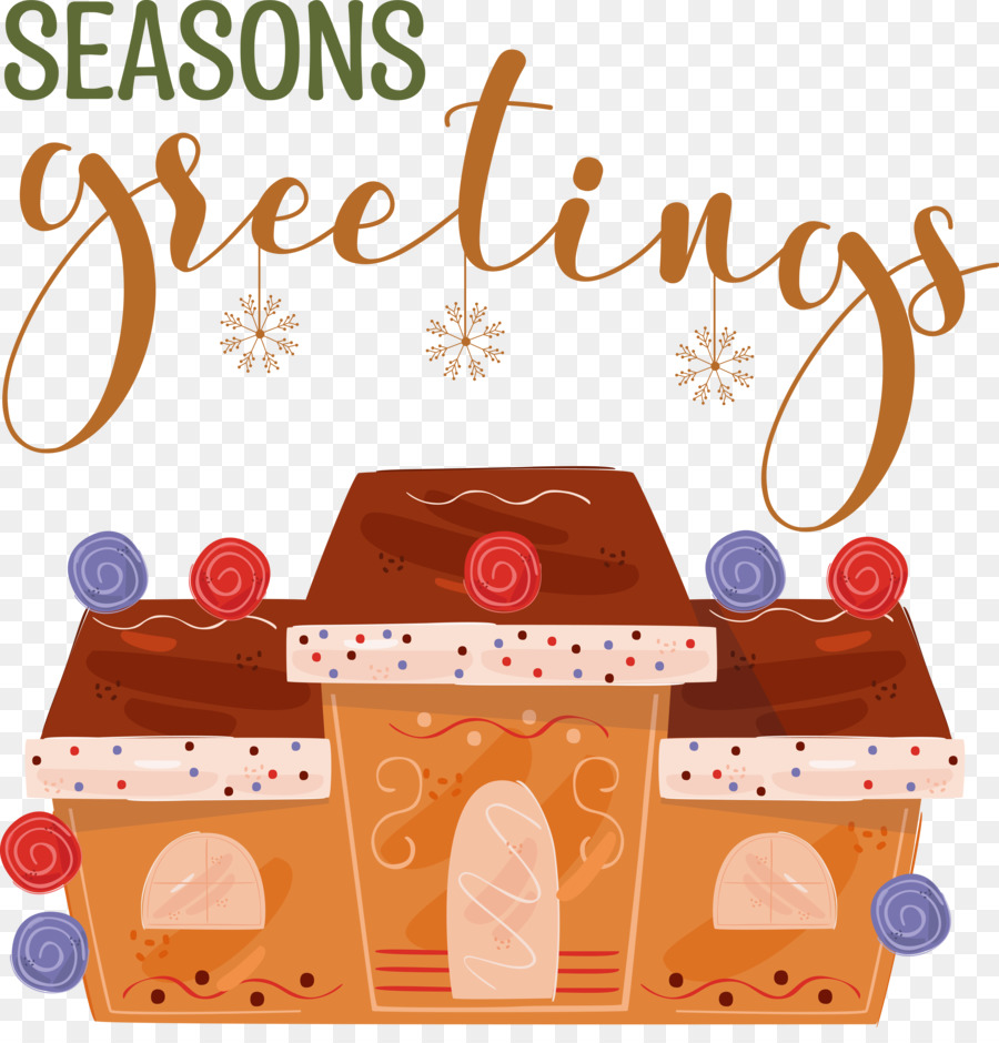 Seasons Greetings，Gingerbread PNG