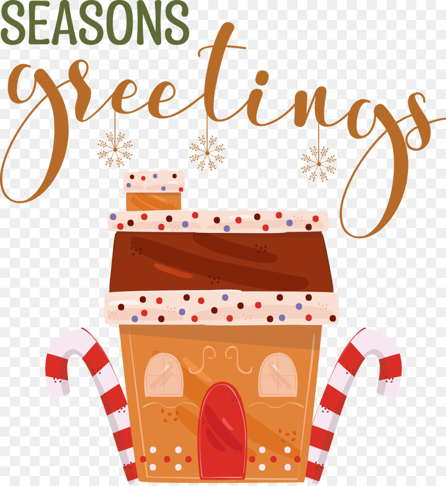 Seasons Greetings，Gingerbread PNG