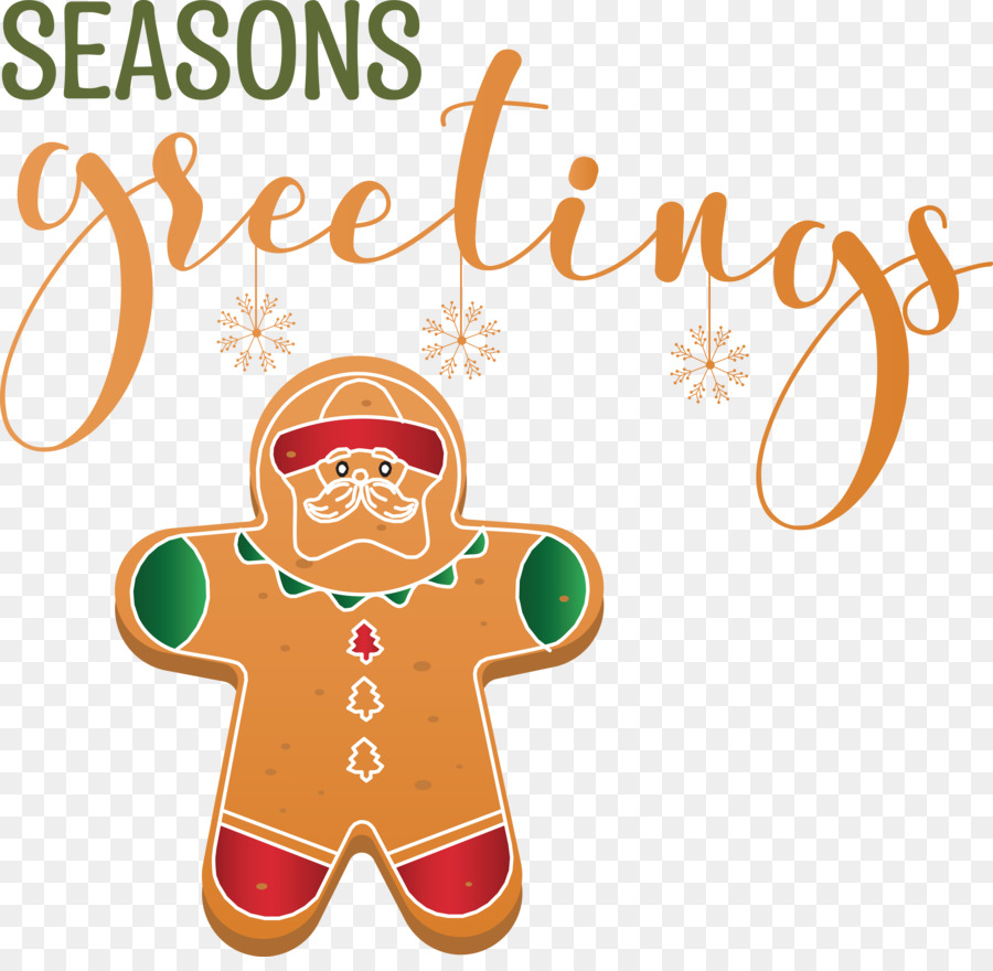 Seasons Greetings，Gingerbread PNG