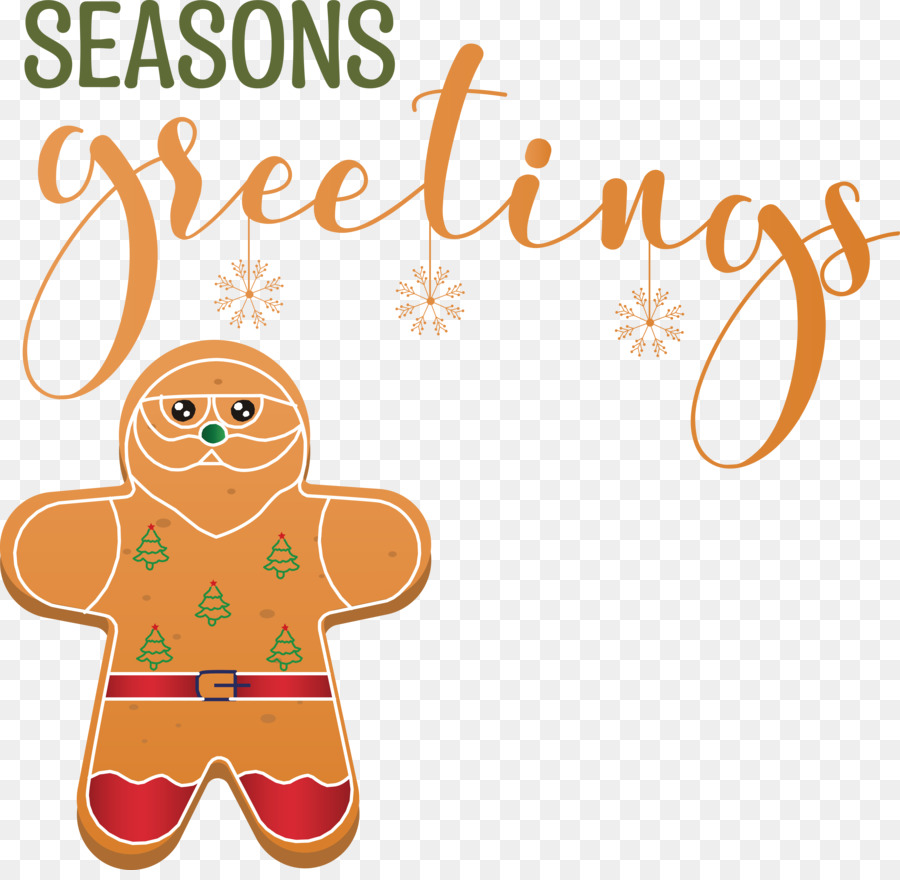 Seasons Greetings，Gingerbread PNG