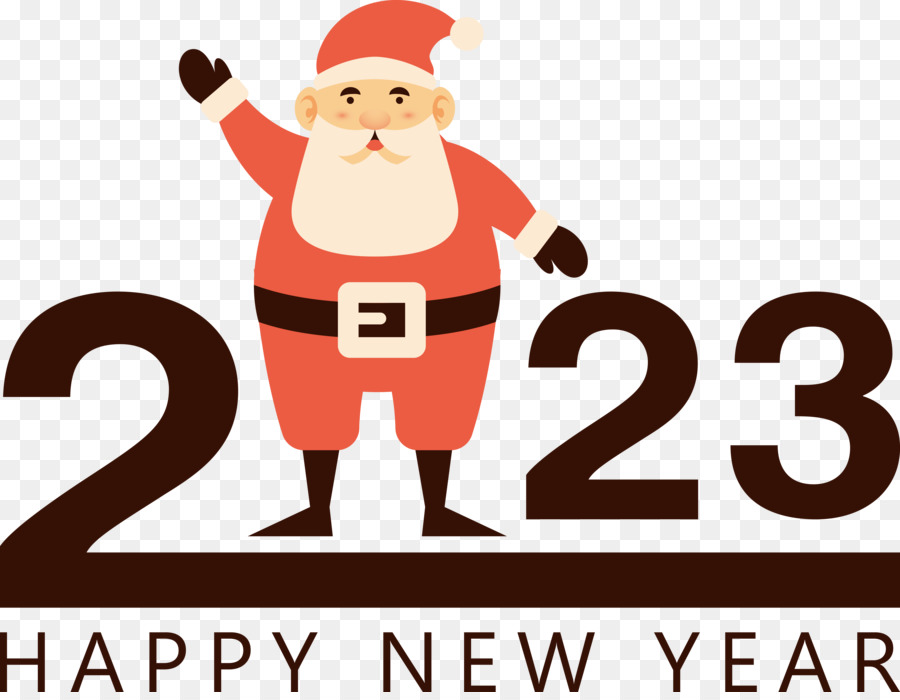 2023 Ano Novo，Papai Noel PNG