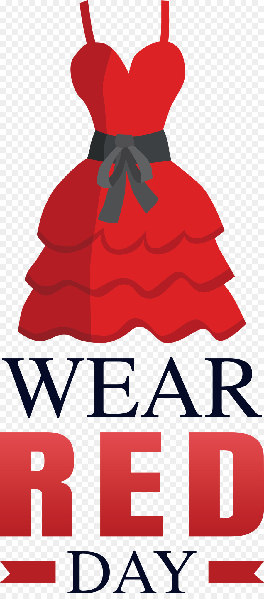 National Wear Red Day，Usar Dia Vermelho PNG