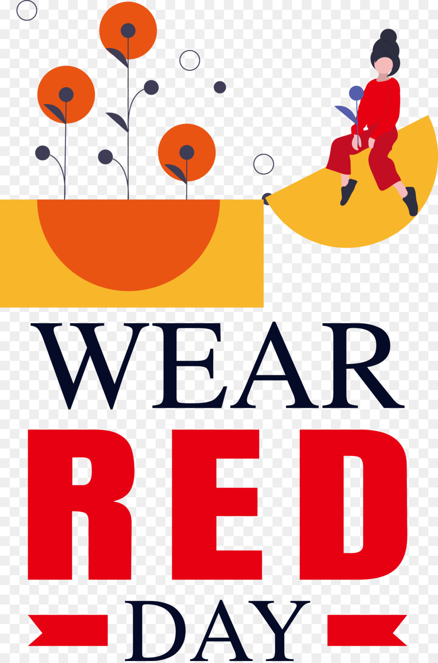 National Wear Red Day，Use Dia Vermelho PNG