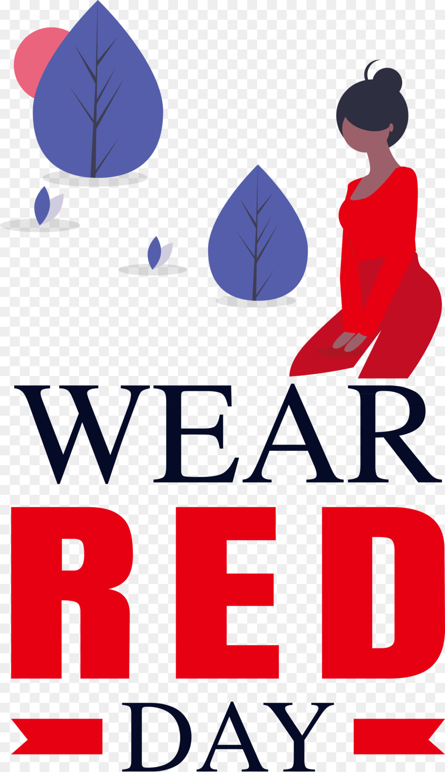 National Wear Red Day，Use Dia Vermelho PNG