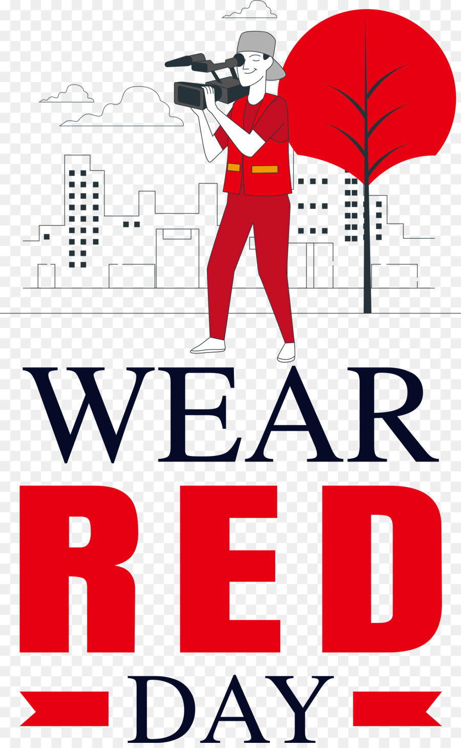 National Wear Red Day，Usar Dia Vermelho PNG
