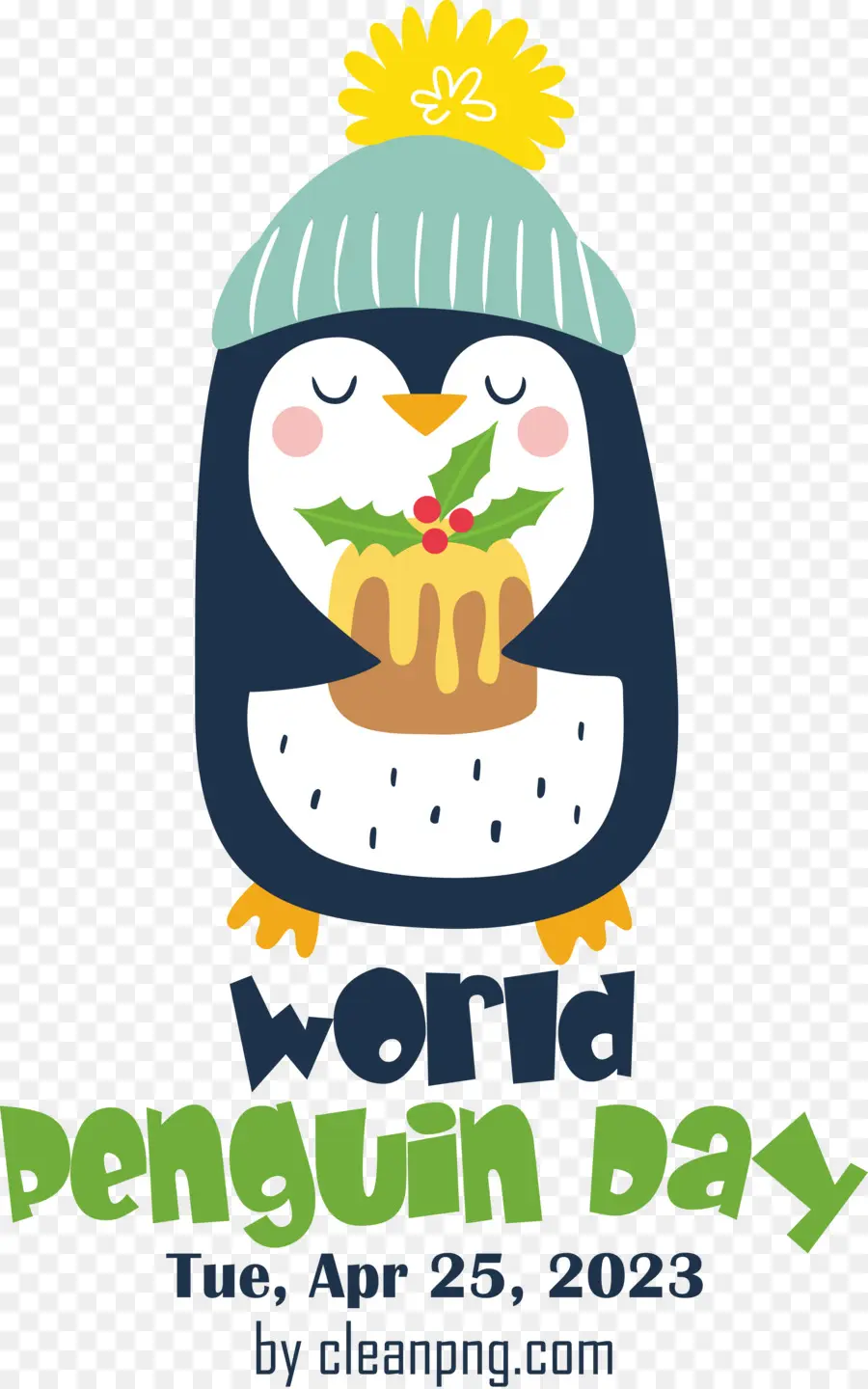 Dia Mundial Do Pinguim，Pinguim Com Pudim PNG