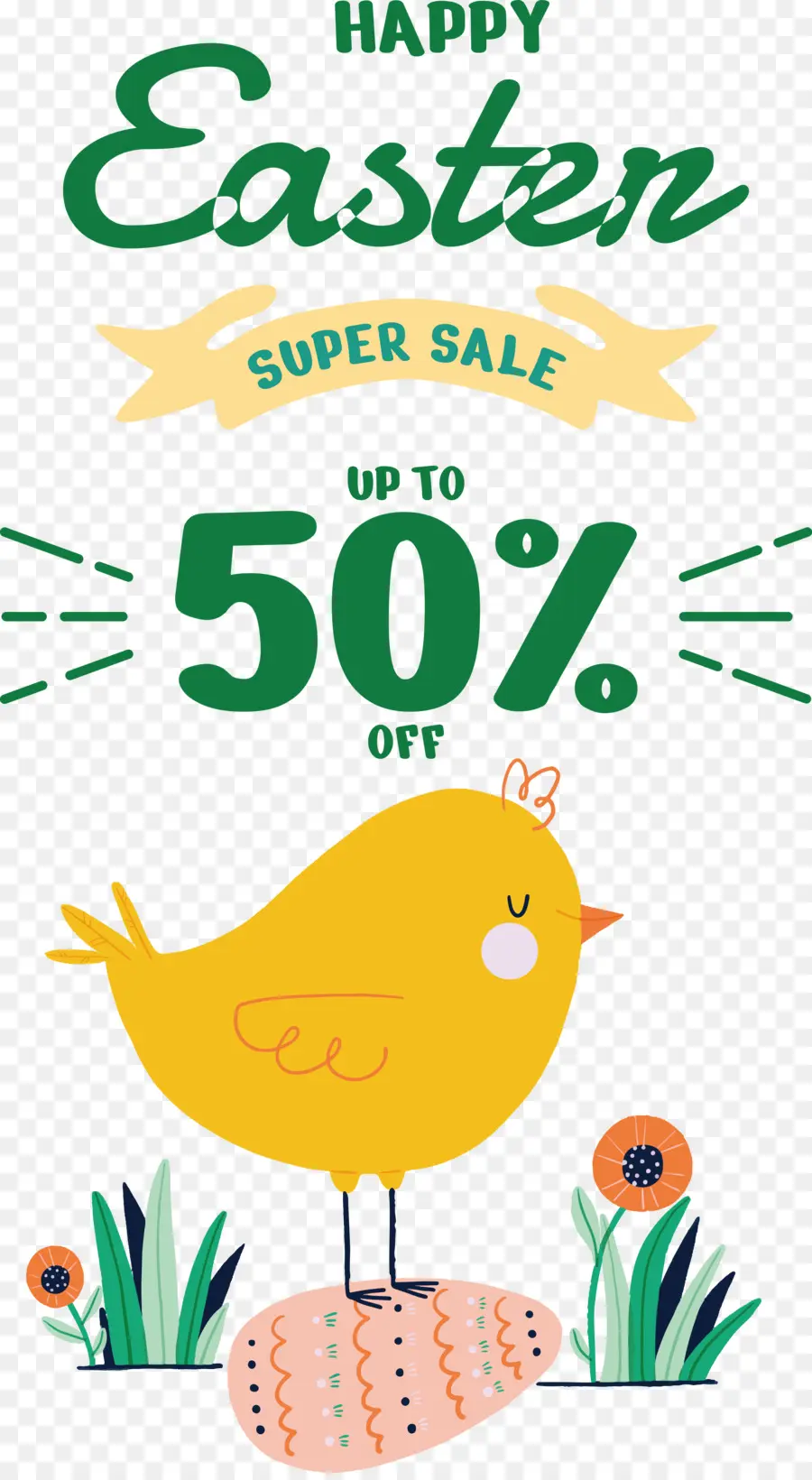 Feliz Páscoa，Super Sale PNG