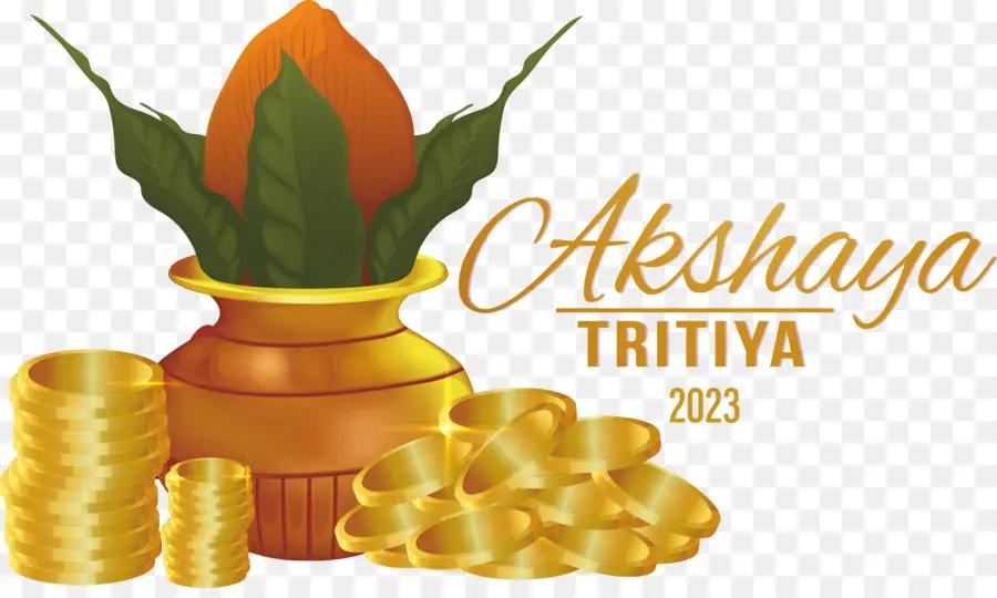 Feliz Akshaya Tritiya，Pote Com Folhas PNG