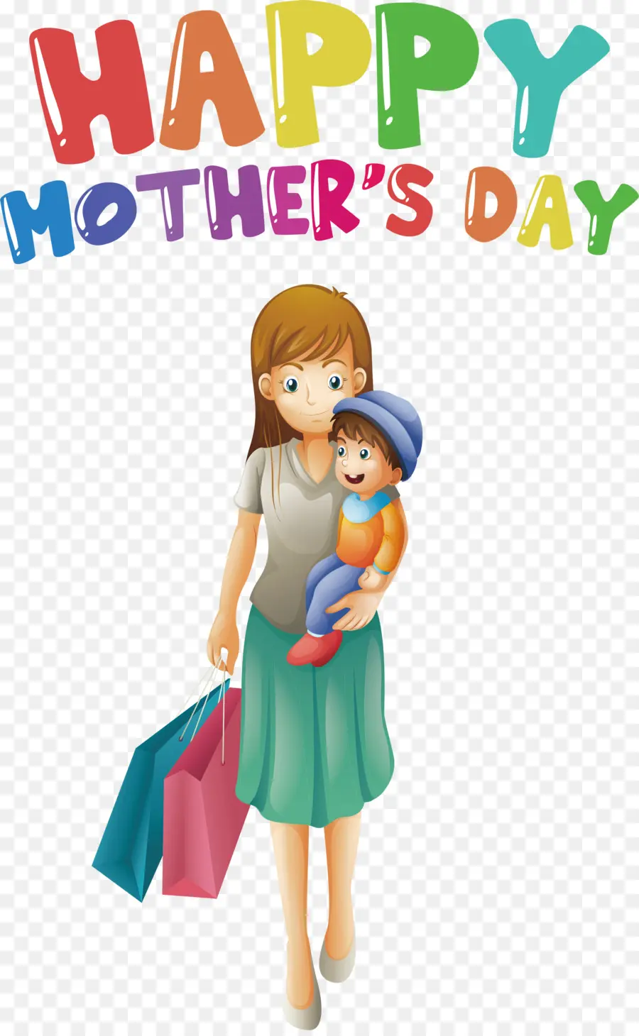 Dia Das Mães，Mãe E Filho PNG