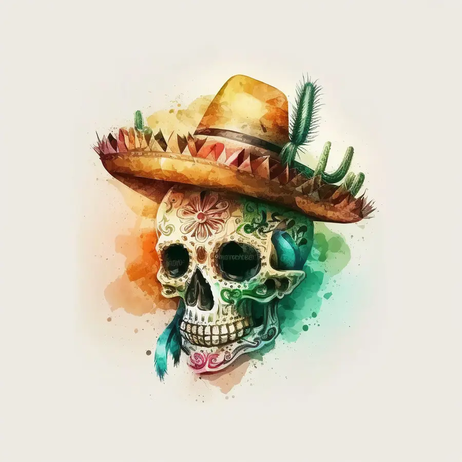 Cinco De Maio，Crânio Decorado PNG