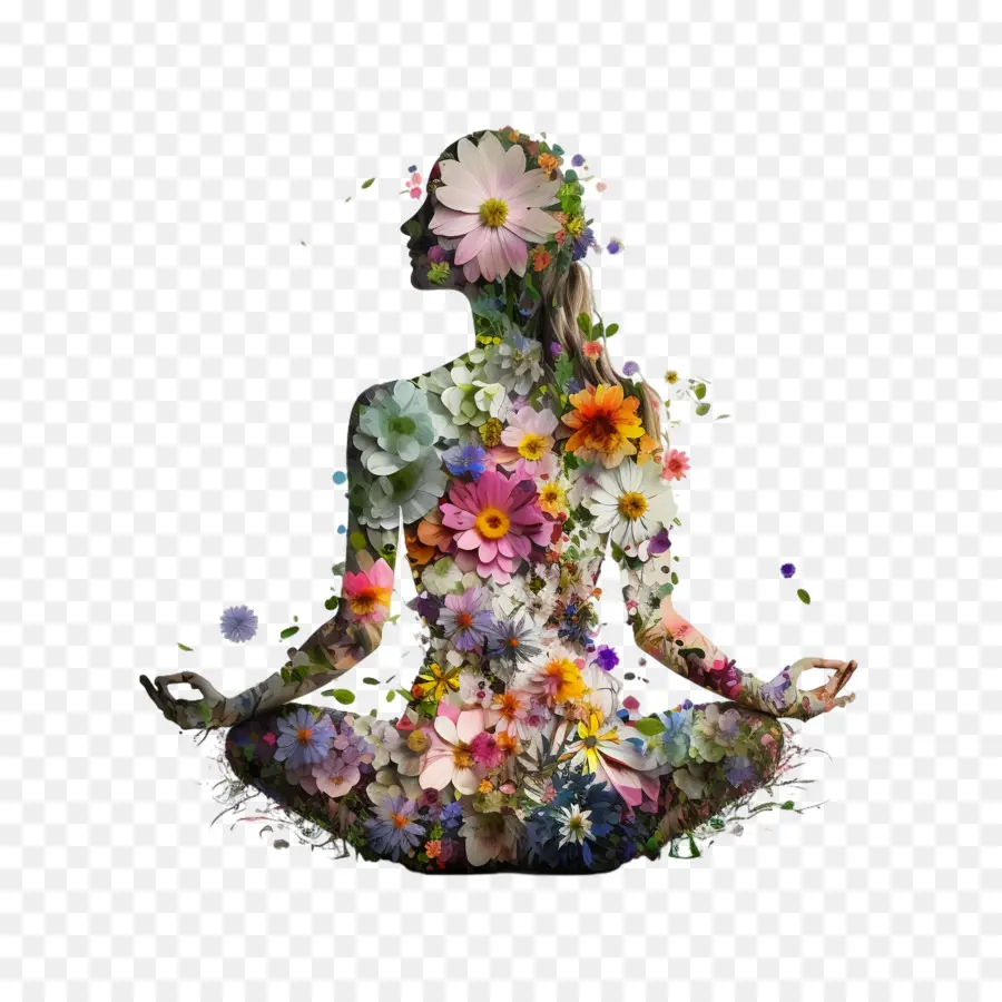 Dia Internacional Do Yoga，Postura Floral De Ioga PNG