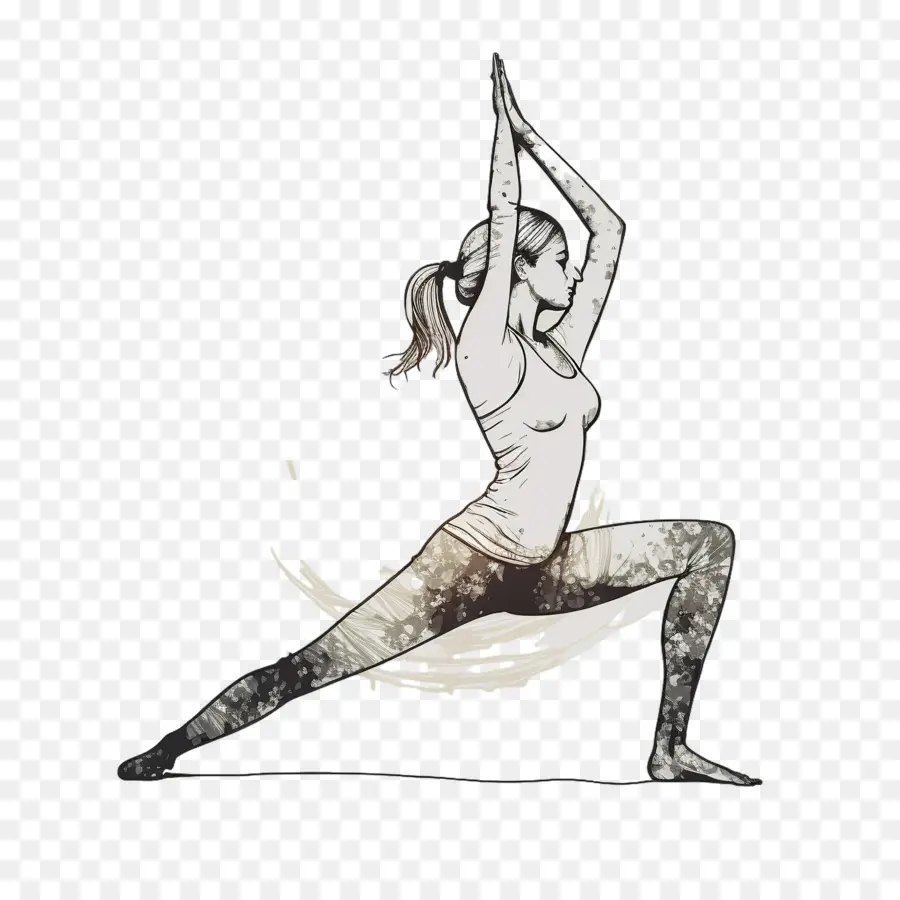 Dia Internacional Do Yoga，Mulher Em Pose De Ioga PNG