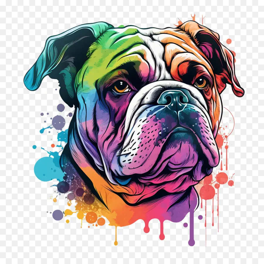 Cabeça De Bulldog，Retrato De Bulldog PNG