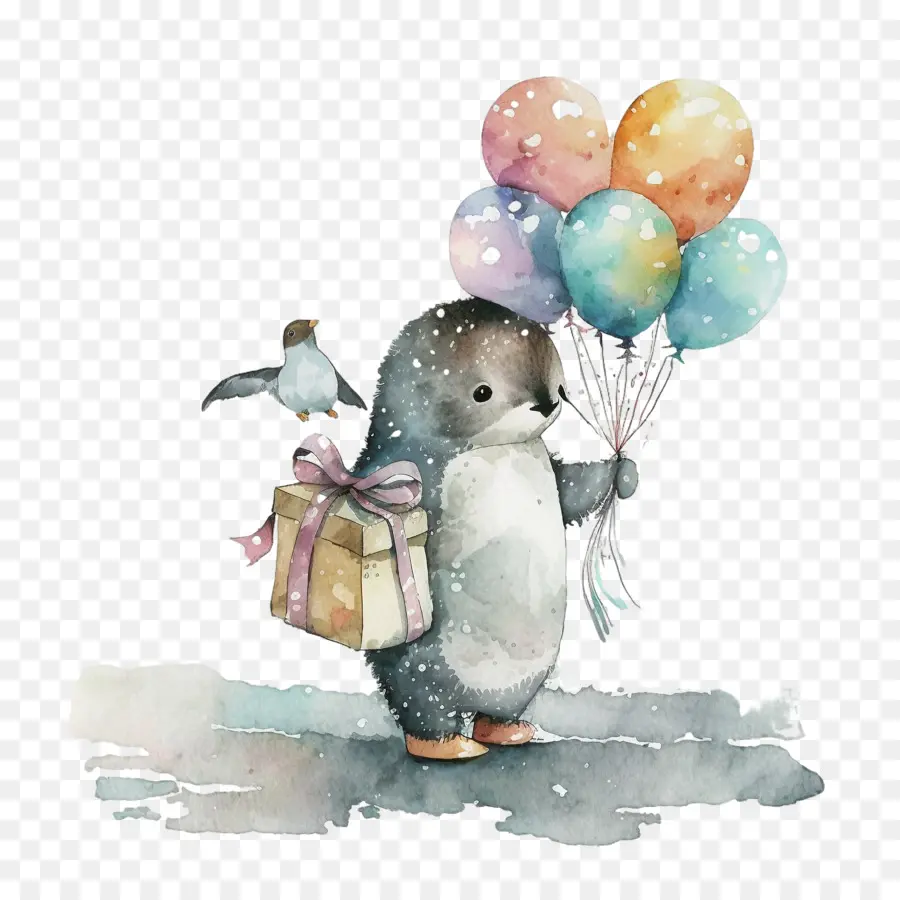 Mundo Do Pinguim Dia，Aquarela Do Pinguim PNG