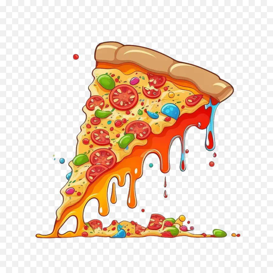 Cartoon Pizza，Pizza Slice PNG