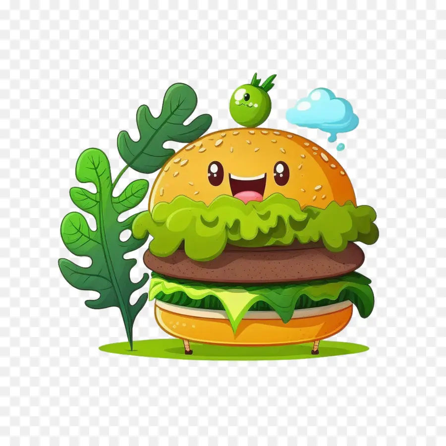 Burger De Desenhos Animados，Hambúrguer Vegetariano PNG