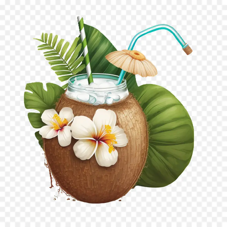 Cartoon De Coco，Palha PNG