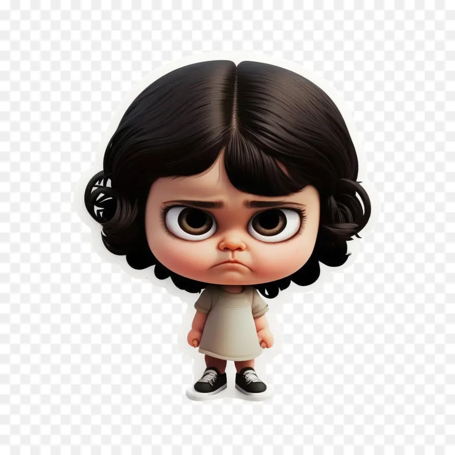 Adesivo De Menina，Estilo Pixar PNG