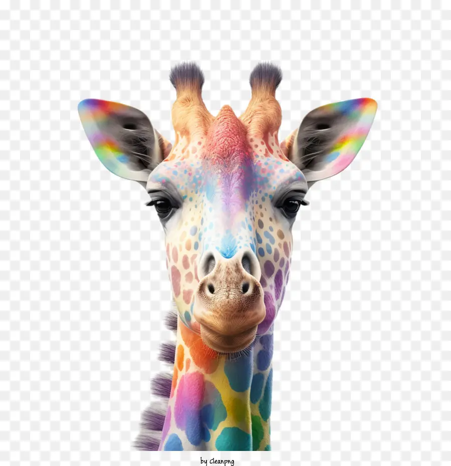 Girafa，Girafa Colorida PNG